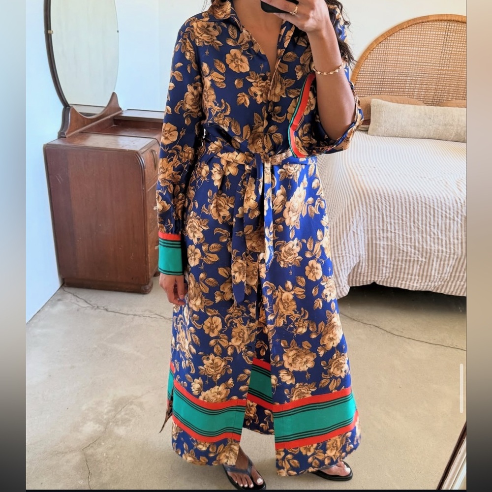 Zara Floral Dress with Tie